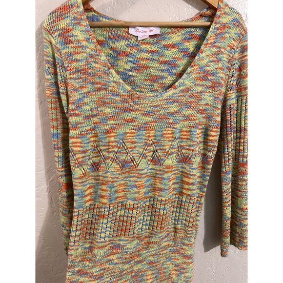 Lisa Says Gah Plus Size Crochet Multicolored Penny Mini Dress - Picture 6 of 10